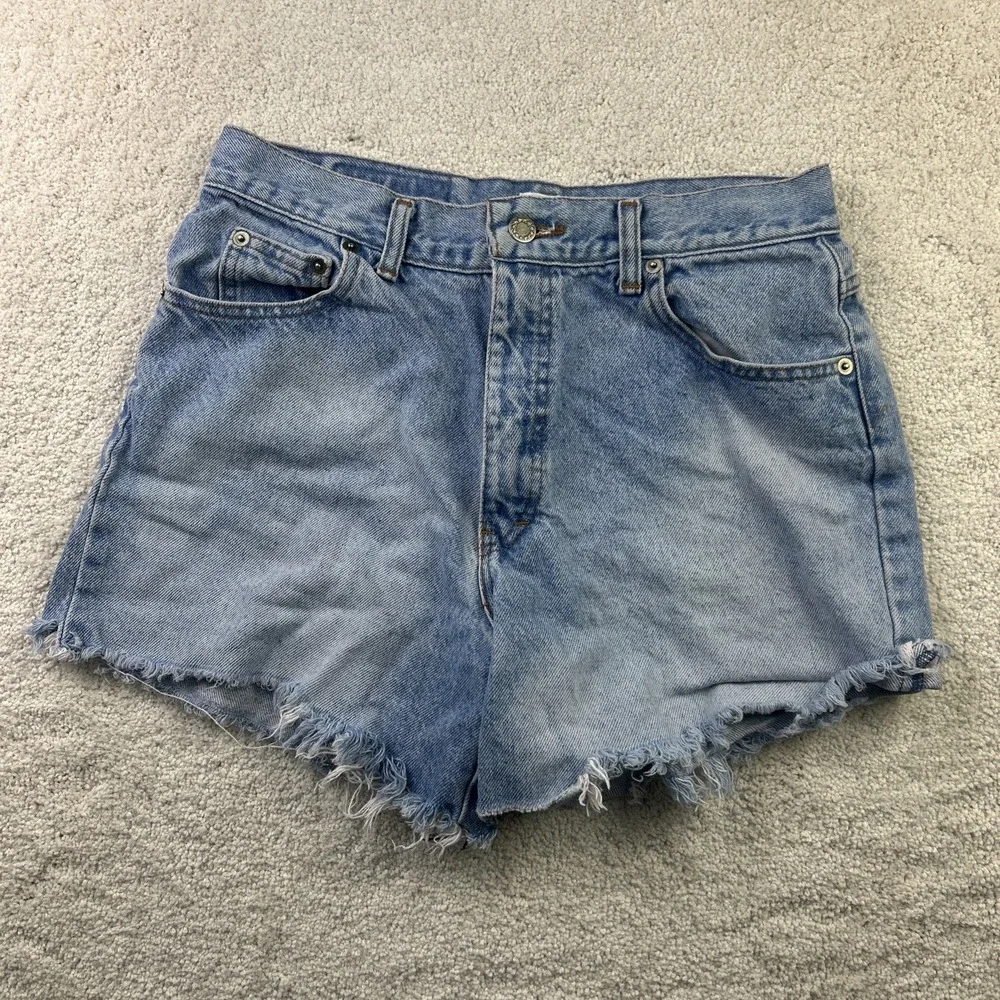 The London Jean Shorts Moda International Cut Offs High Waist Size 8 USA Vtg 80'